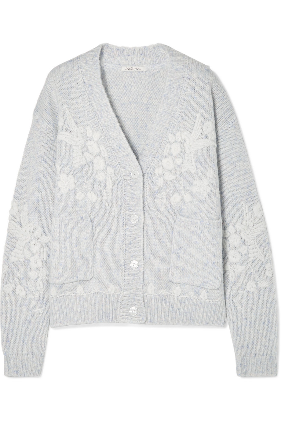 Embroidered Wool Cardigan