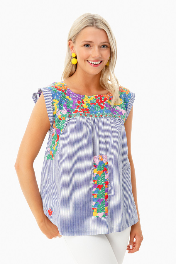 Vibrant Embroidered Top