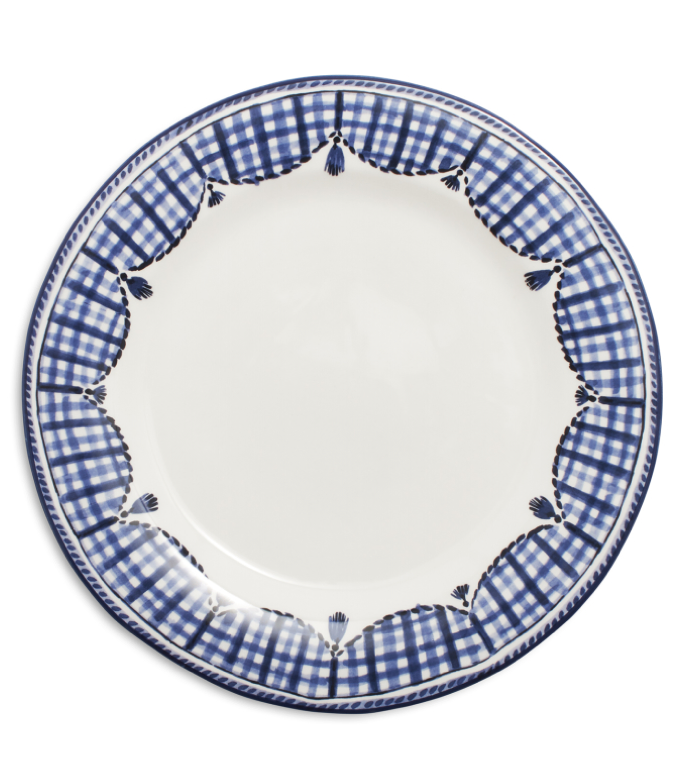 Blue Gingham Dinner Plate