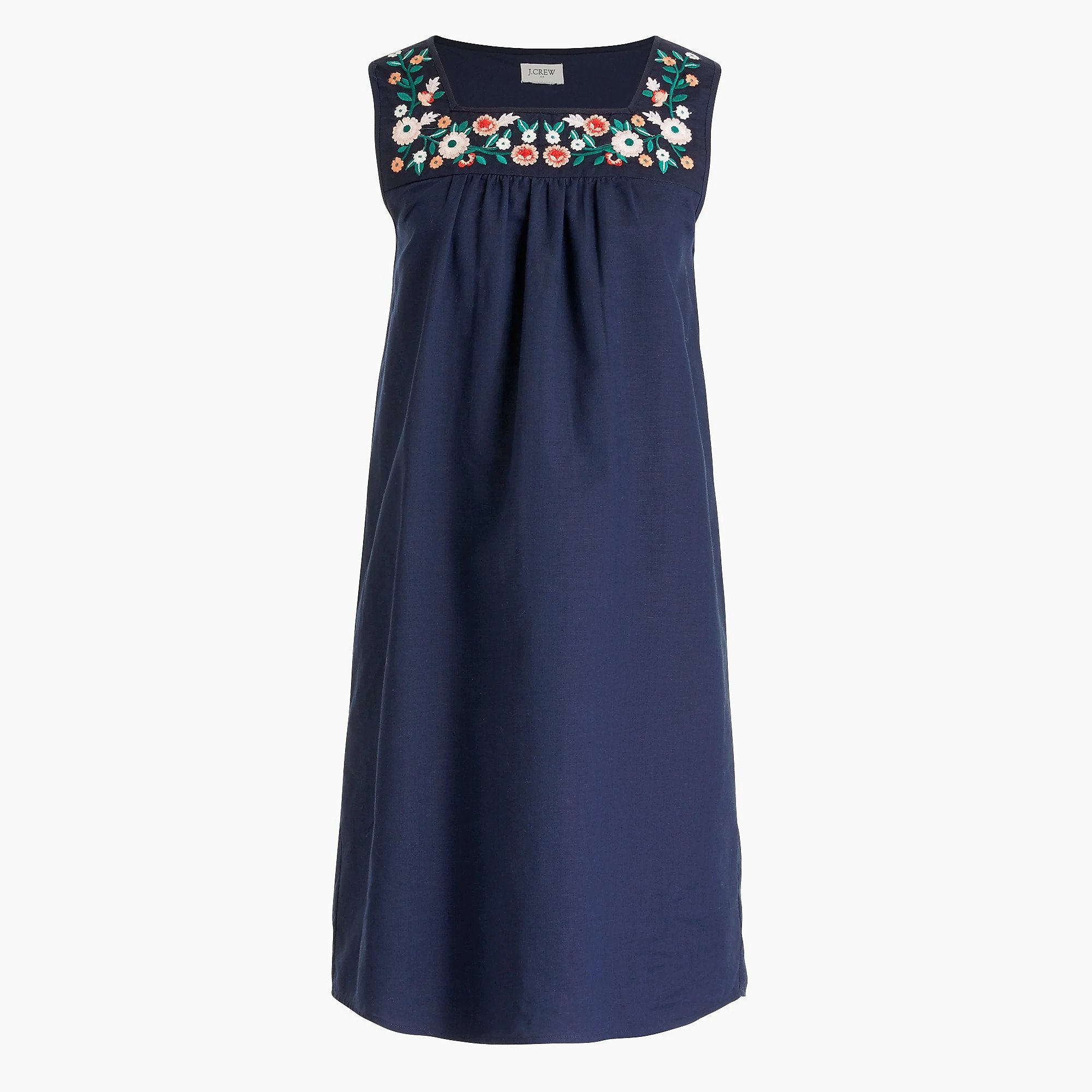 Embroidered Square Neck Dress