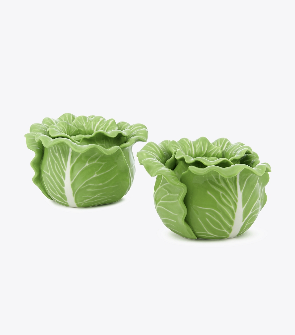 Green Lettuce Candle Holders