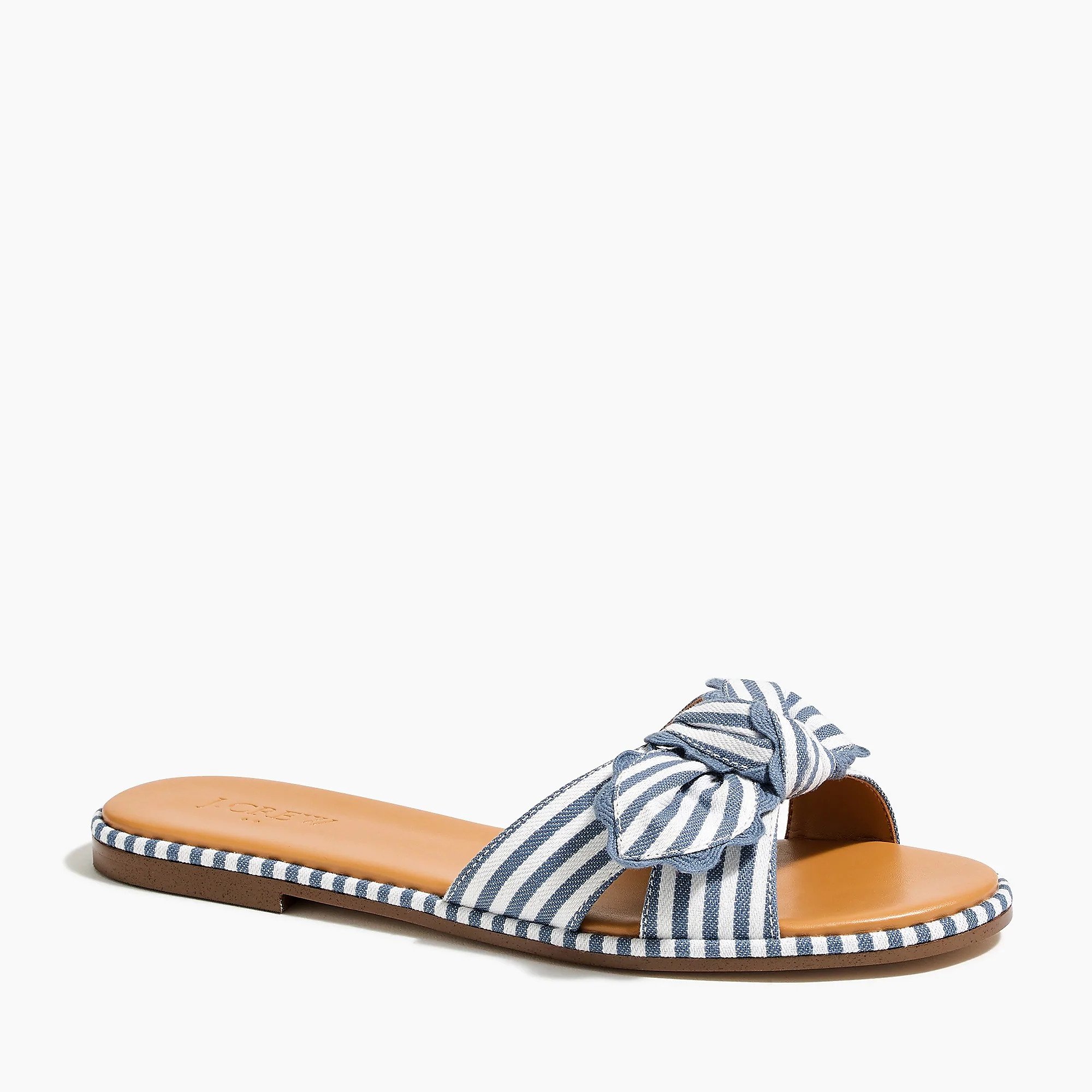 Striped Bow Sandals
