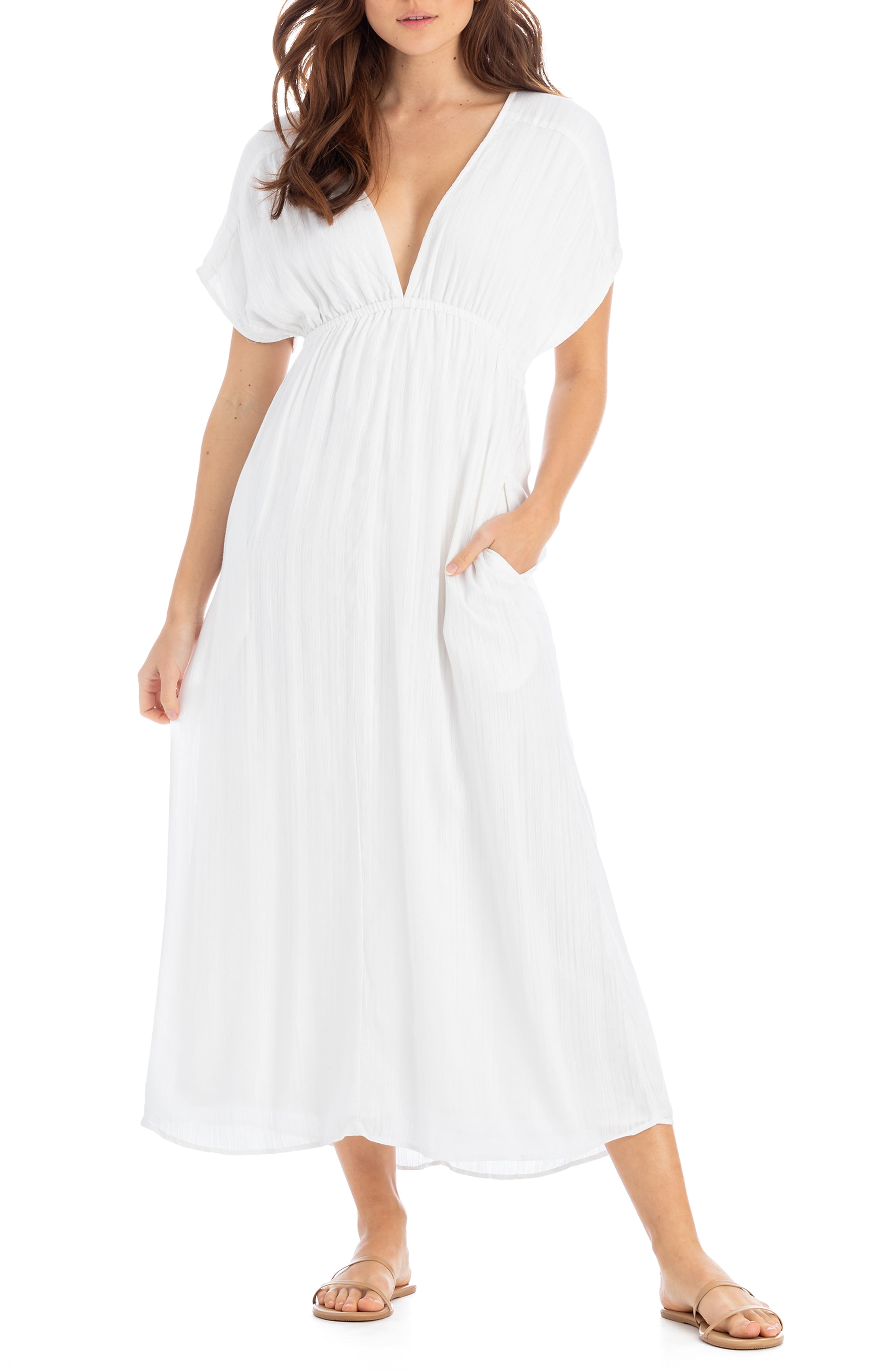 White Midi Cover Up Dress