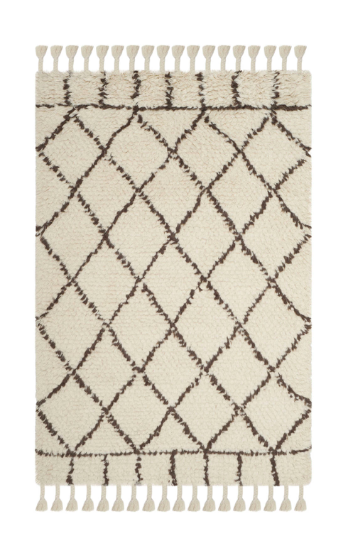 Casablanca Hand-Tufted Area Rug Beni Ourain Moroccan Style Shag Carpet Reproduction