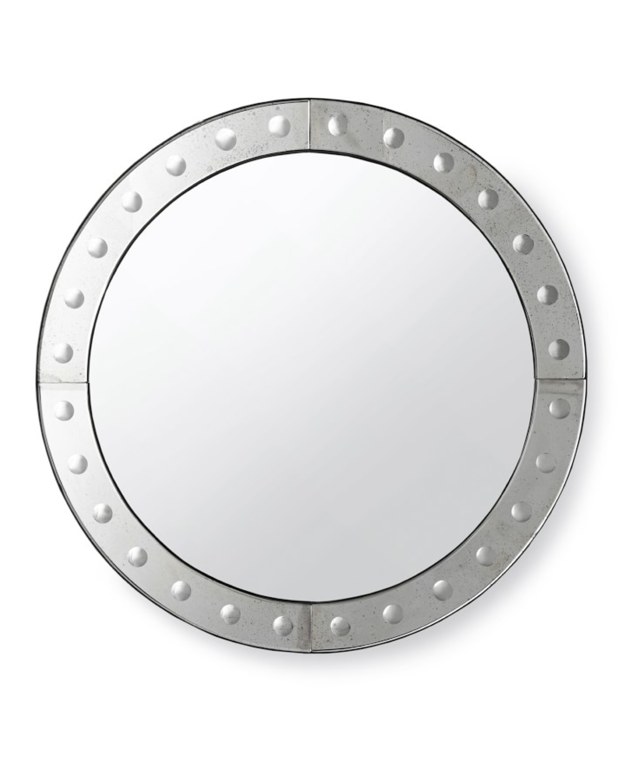 Etched Dot Round Mirror