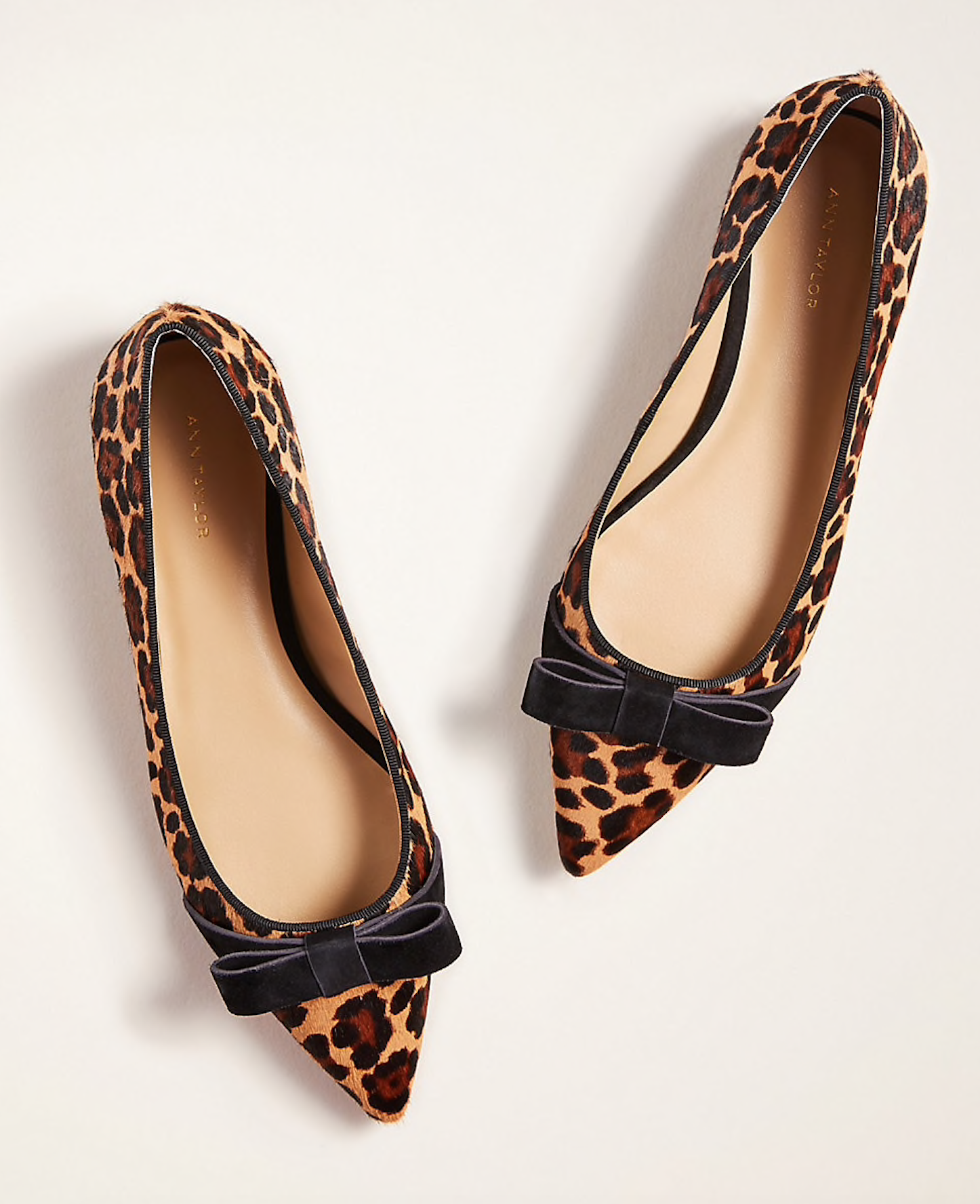 Leopard Print Pointed Toe Flats