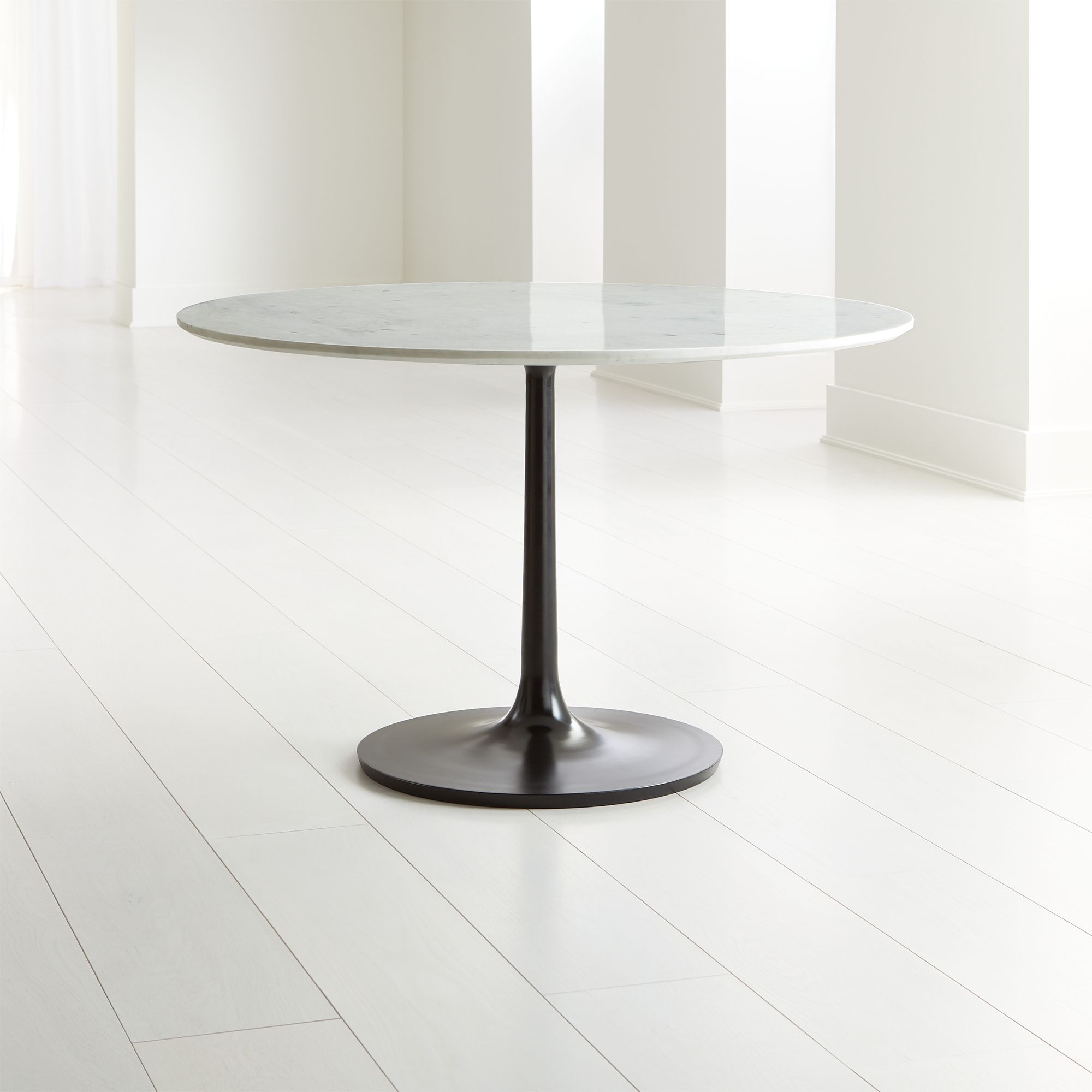Round White Marble Dining Table 