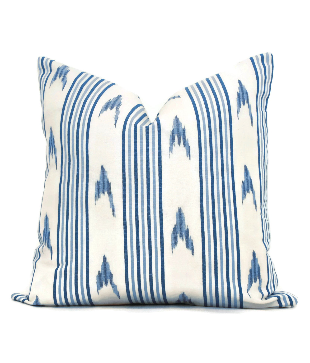 Blue Ikat Decorative Pillow