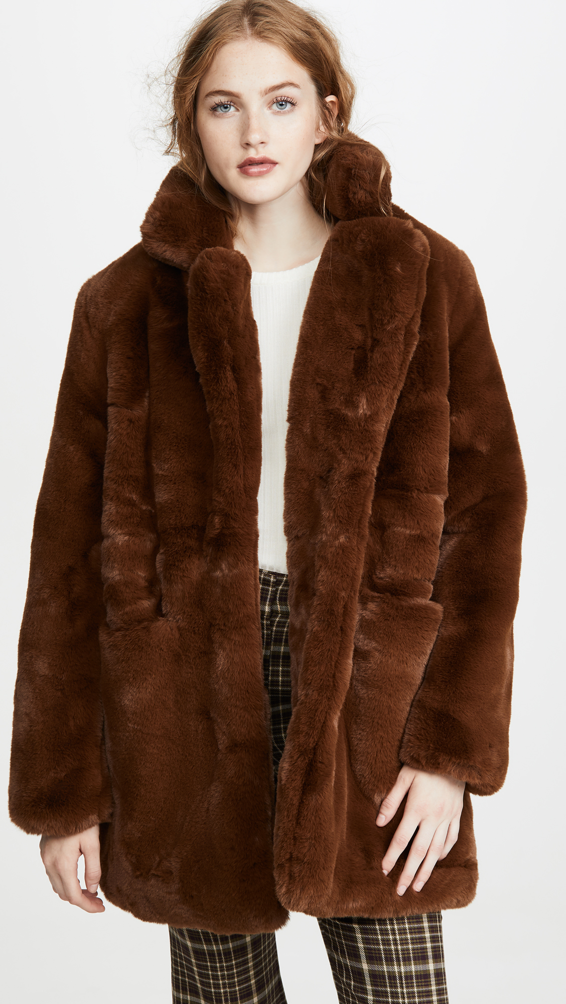 Brown Faux Fur Jacket