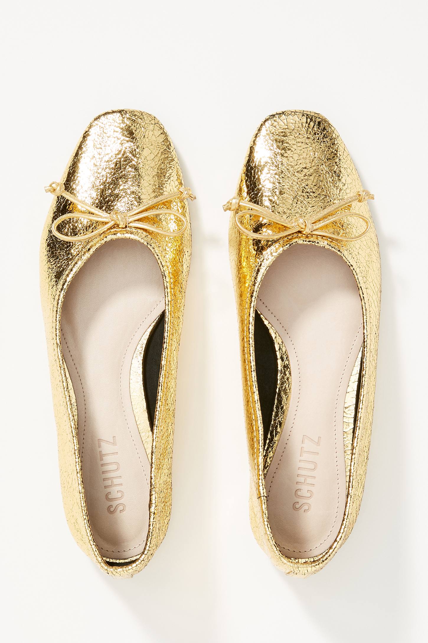Gold Metallic Ballet Flats
