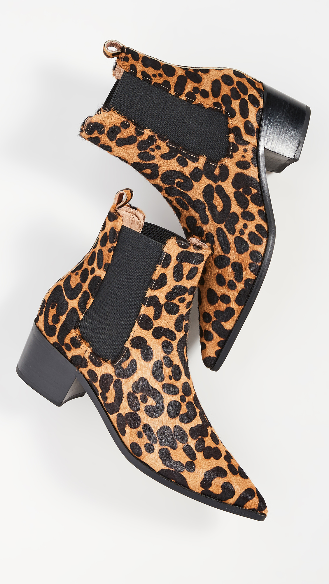 Leopard Print Pointed Toe Booties