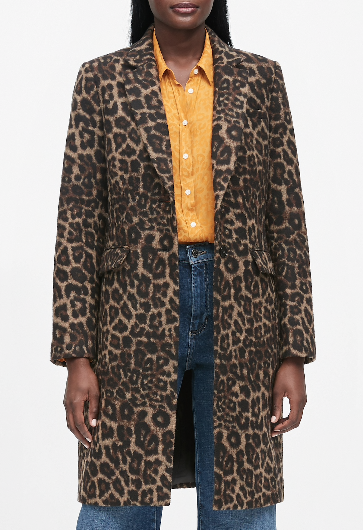 Leopard Print Top Coat