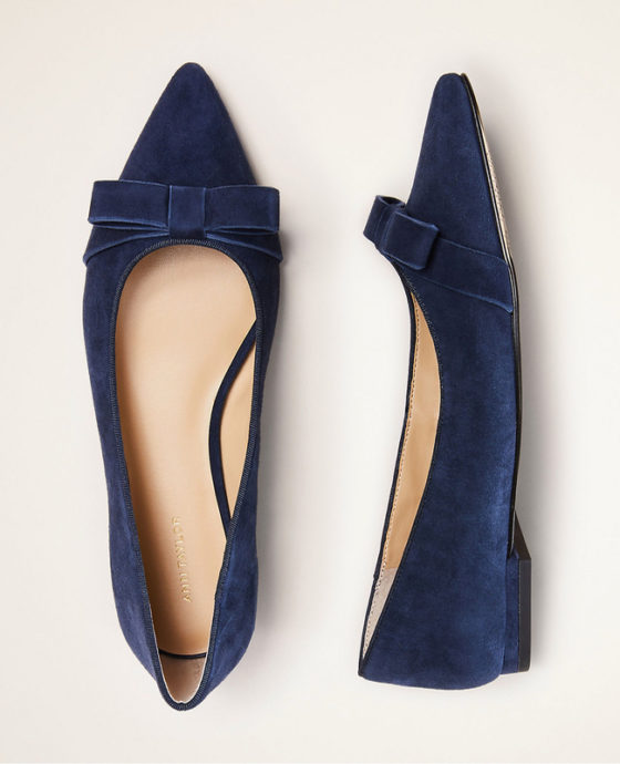 The Daily Hunt: Navy Suede Bow Flats and More! - Katie Considers