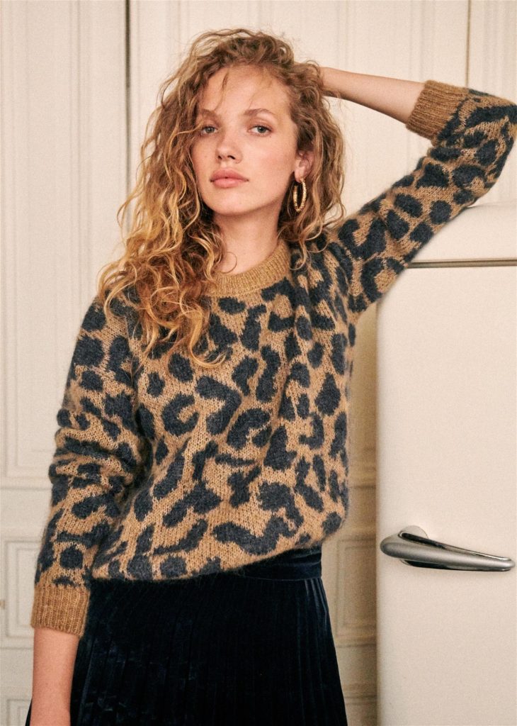 Leopard Print Sweater Sezane Paris
