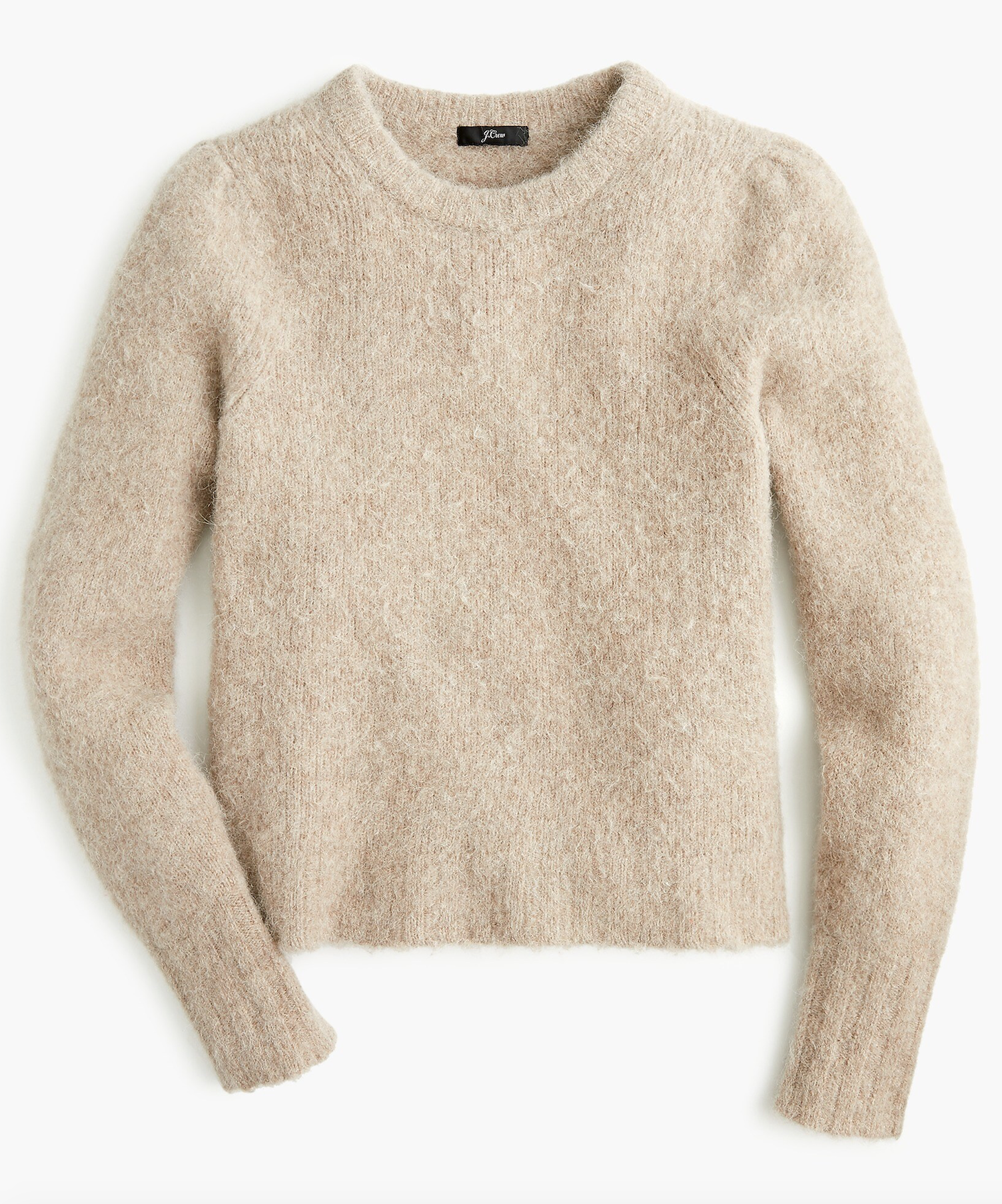 Khaki Puff Sleeve Sweater