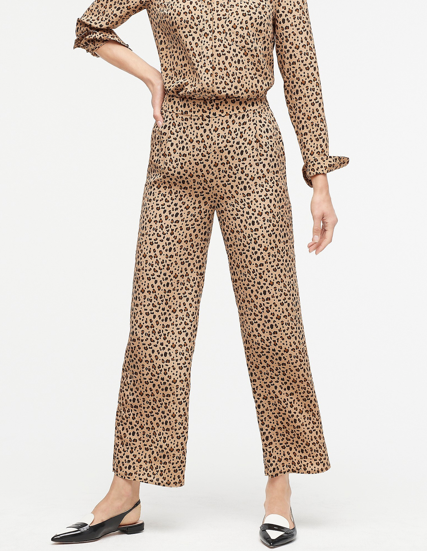 Leopard Print Cropped Pant