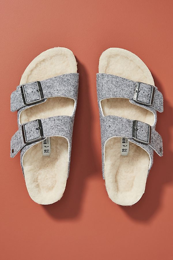 Birkenstock Arizona Felt Sandals Grey