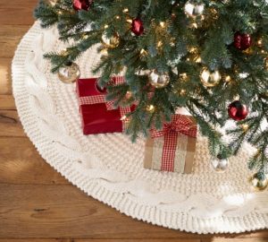 Ivory Chunky Knit Tree Skirts