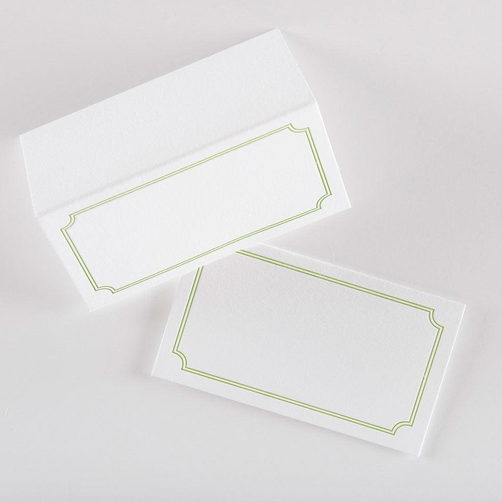 Green Border Place Card