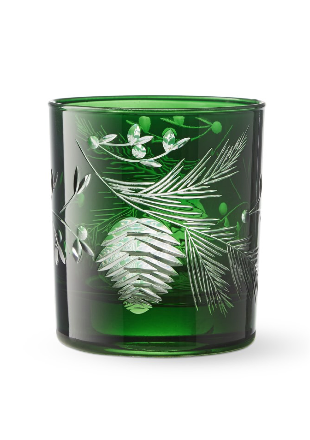Green Pinecone Old Fashioned Glasses