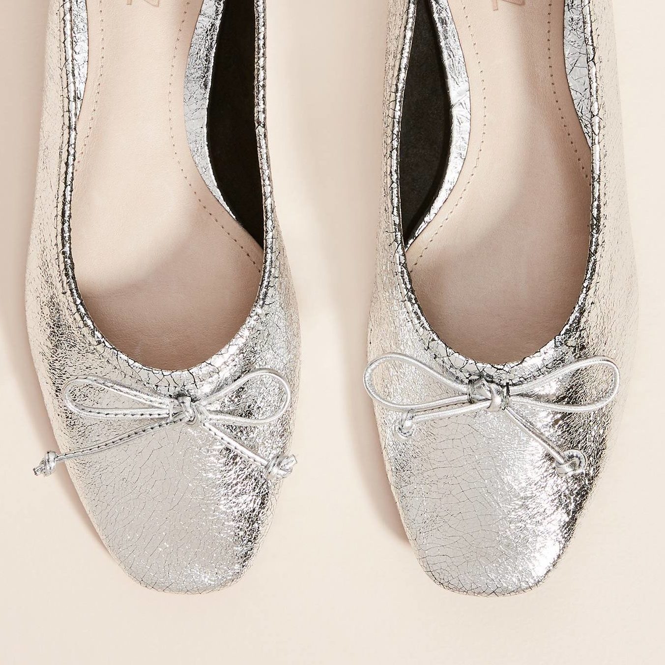 silver-metallic-ballet-flats-bow-front