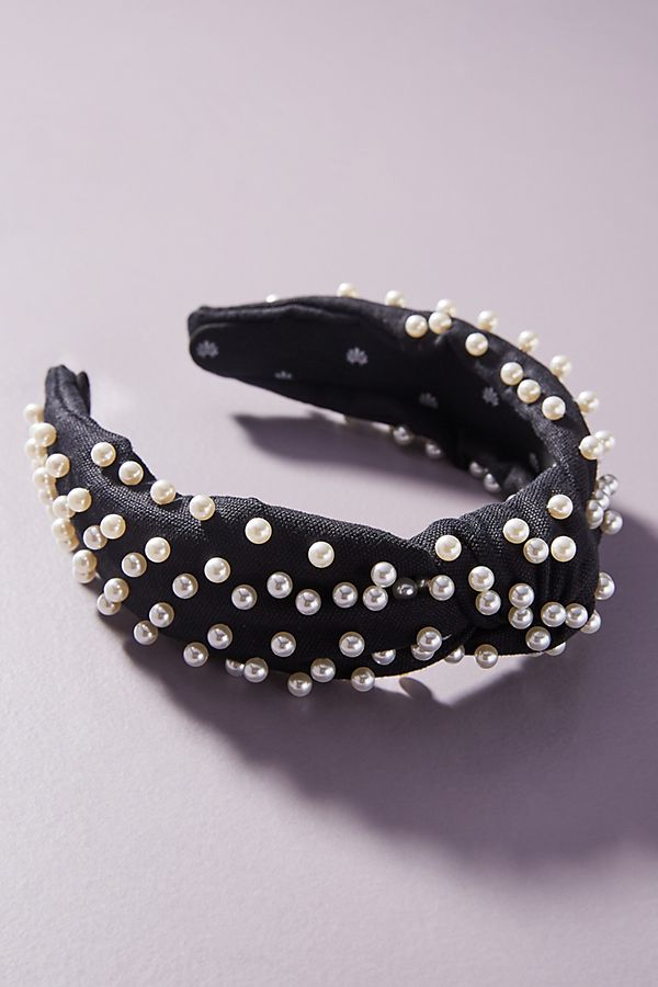 Woven Pearl Knotted Headband
