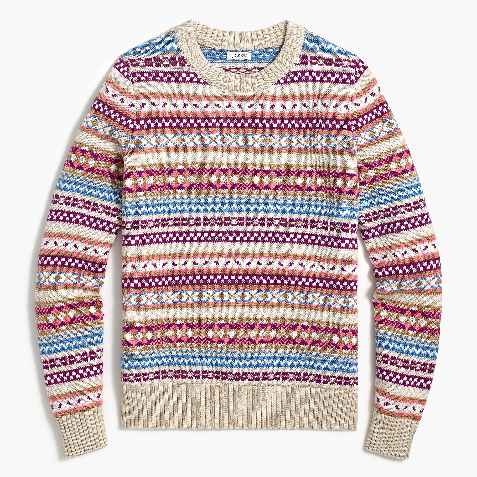 Fair Isle Multi Colored Sweater