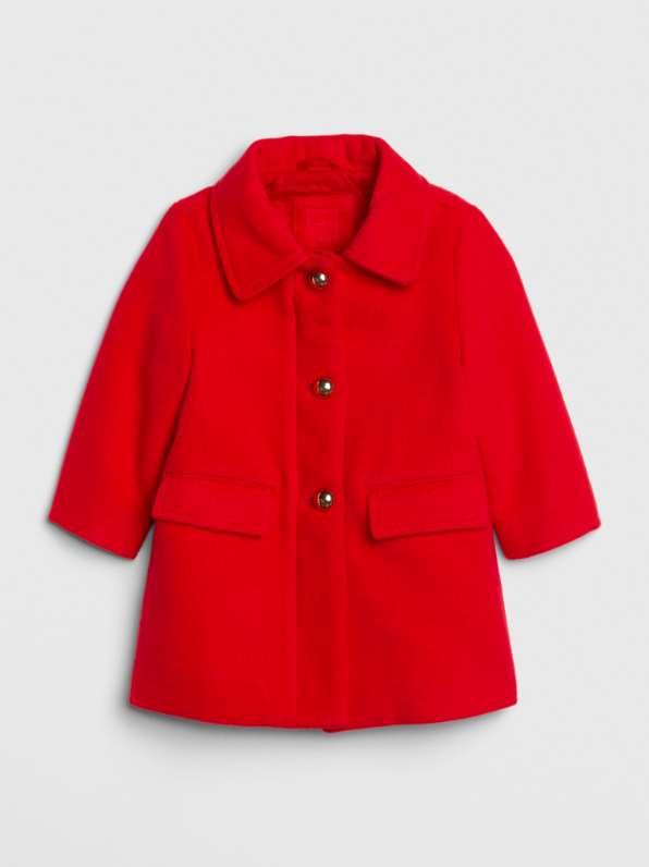 Baby Button-Front Peacoat