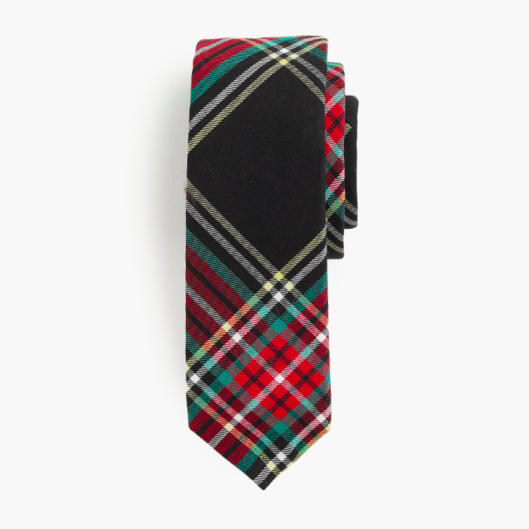 Boys' Stewart Black Tartan Tie