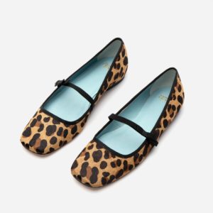 leopard mary jane flats
