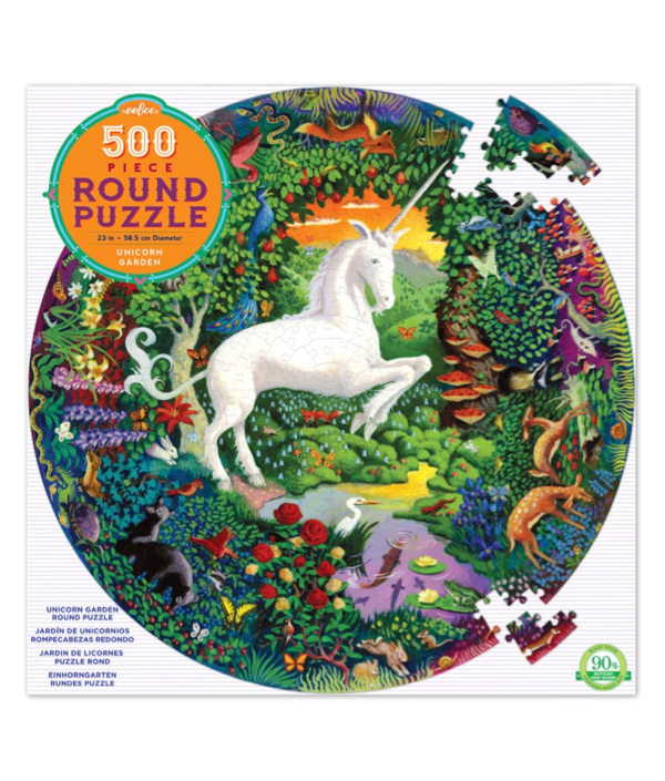 Round Unicorn Jigsaw Puzzle