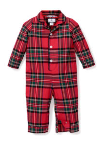 tartan baby romper