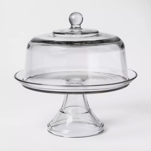 Glass Cake Stand with Dome
