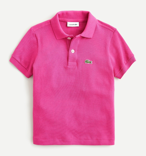 Kids' Lacoste J.Crew Pink Polo Shirt