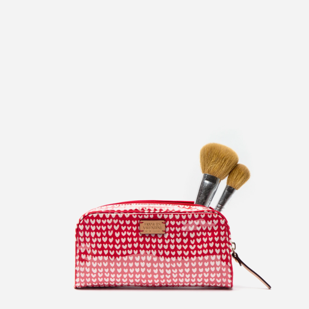 Heart Print Cosmetic Case