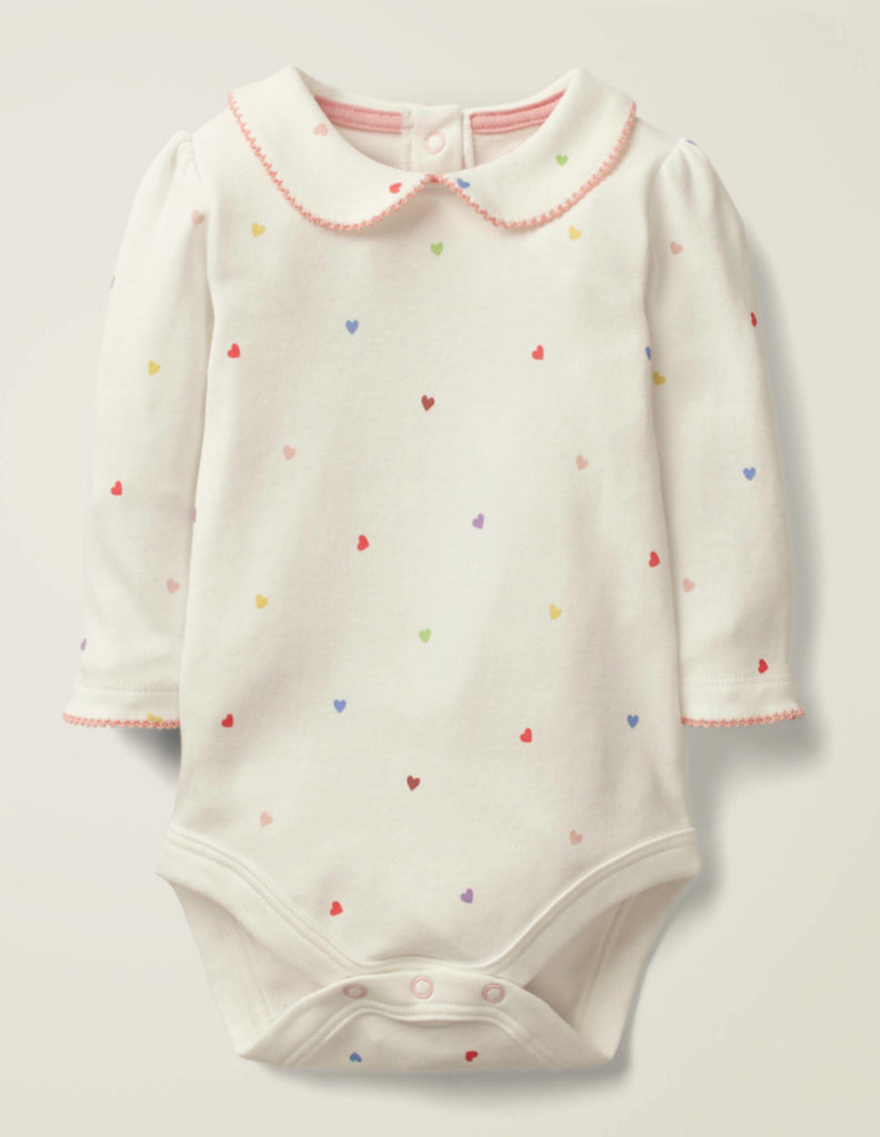 Scattered Heart Collared Onesie