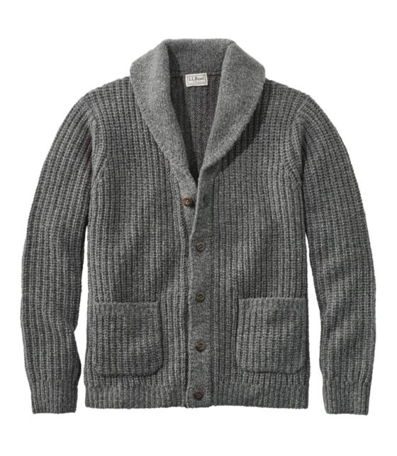 cardigan-sweater-grey-mens-llbean-rag-wool - Katie Considers