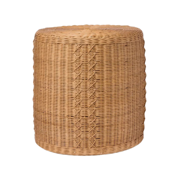 Olivia blonde wicker stool, Amber Lewis