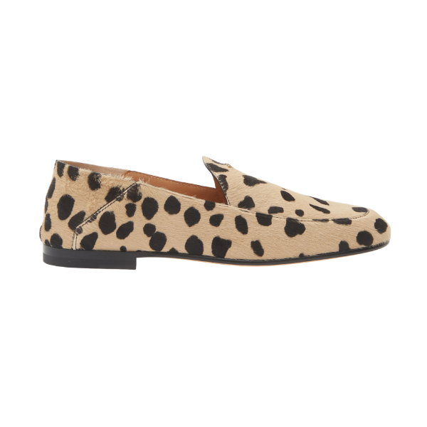 Genuine calf hair mule loafer