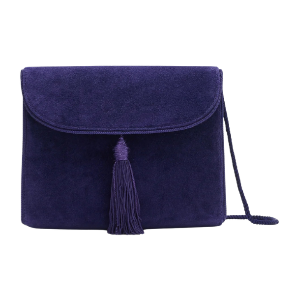 Purple Jeany clutch, Rixo
