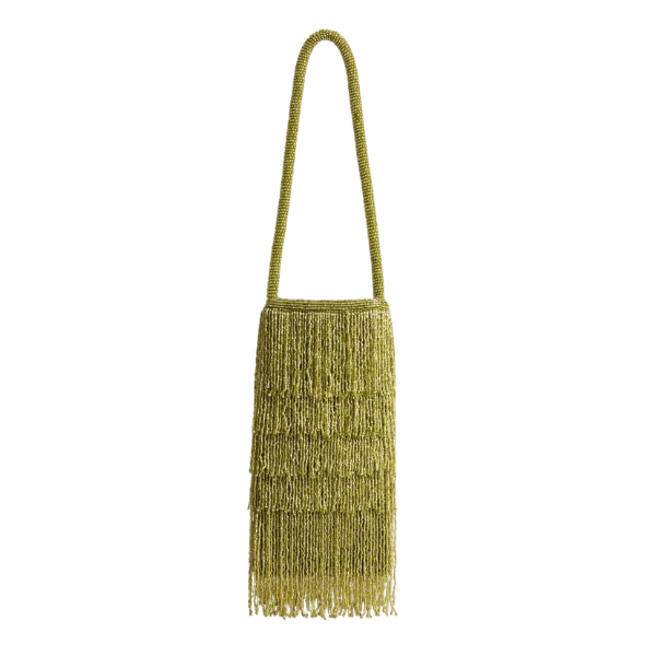 Peridot green beaded mini bag, Tuckernuck