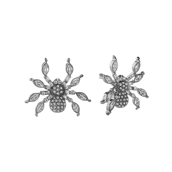 Clear crystal creepers Halloween earrings, BaubleBar