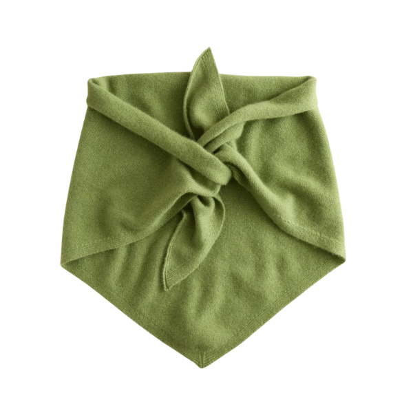 Peridot green cashmere triangle scarf, Tuckernuck