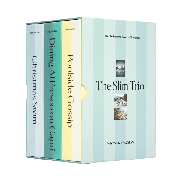 Slim Aarons photography jigsaw puzzle trio set, Piecework Puzzles