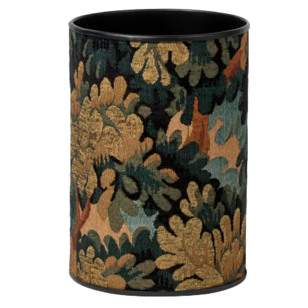 Verdure Royale tapestry wastebasket, Scully and Scully