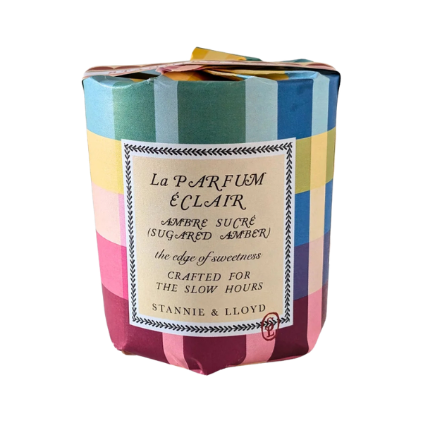 Madras plaid gift wrap candle, Piecework Puzzles