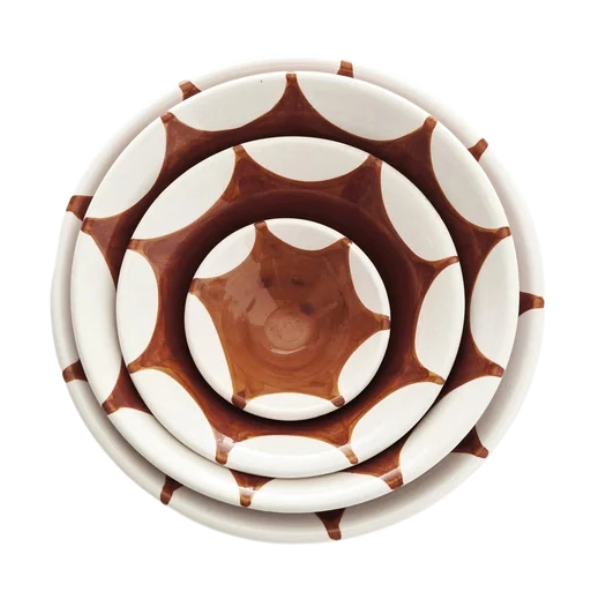 Brown nesting bowl set, Stella, Porta
